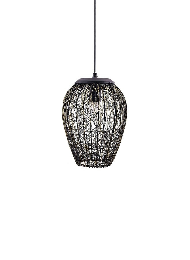 DesiDiya Hanging Light, Home Decor Items Wire Mesh, Ceiling Light, Balcony, Home Decoration Items, Decor Items for Living Room, Balcony Decoration Outdoor (Black)- Pack of 1 - Image 3